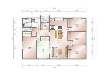 【6人家族5LDK】南側に3部屋配置した住みごこちのいい家