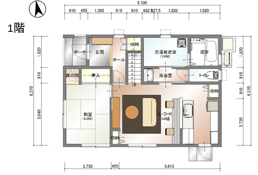 【4人家族4LDK】カフェ風キッチンのある住みごこちのいい家