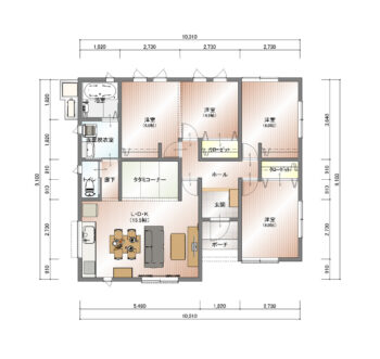 【4人家族5LDK】タタミコーナーのある住みごこちのいい家