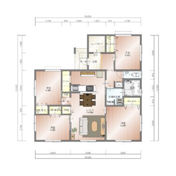 【5人家族4LDK】大型シューズクロークのある住みごこちのいい家