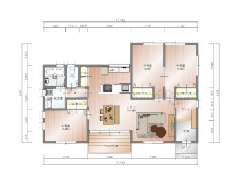 【4人家族3LDK】広々ダイニングのある住みごこちのいい家