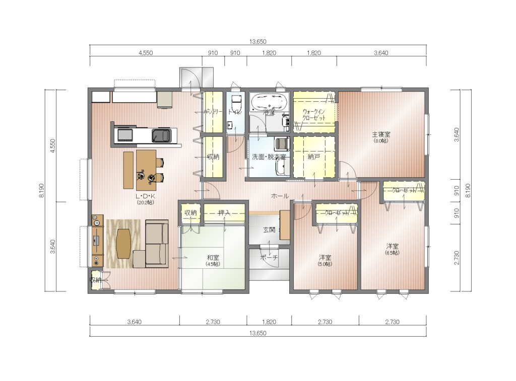 【4人家族4LDK】収納充実の住みごこちのいい家