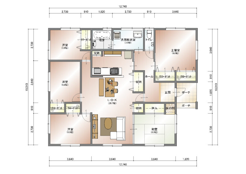 【5人家族5LDK】子供部屋が3コある住みごこちのいい家