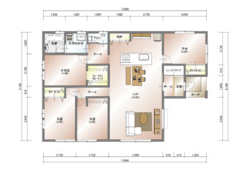 【5人家族4LDK】大空間リビングのある住みごこちのいい家